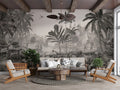 Wallpaper - Leopard Landscape - Black and White (Pre - Orders) - LPM Home