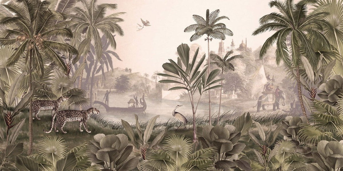 Wallpaper - Leopard Landscape - Sepia (Pre - Orders) - LPM Home