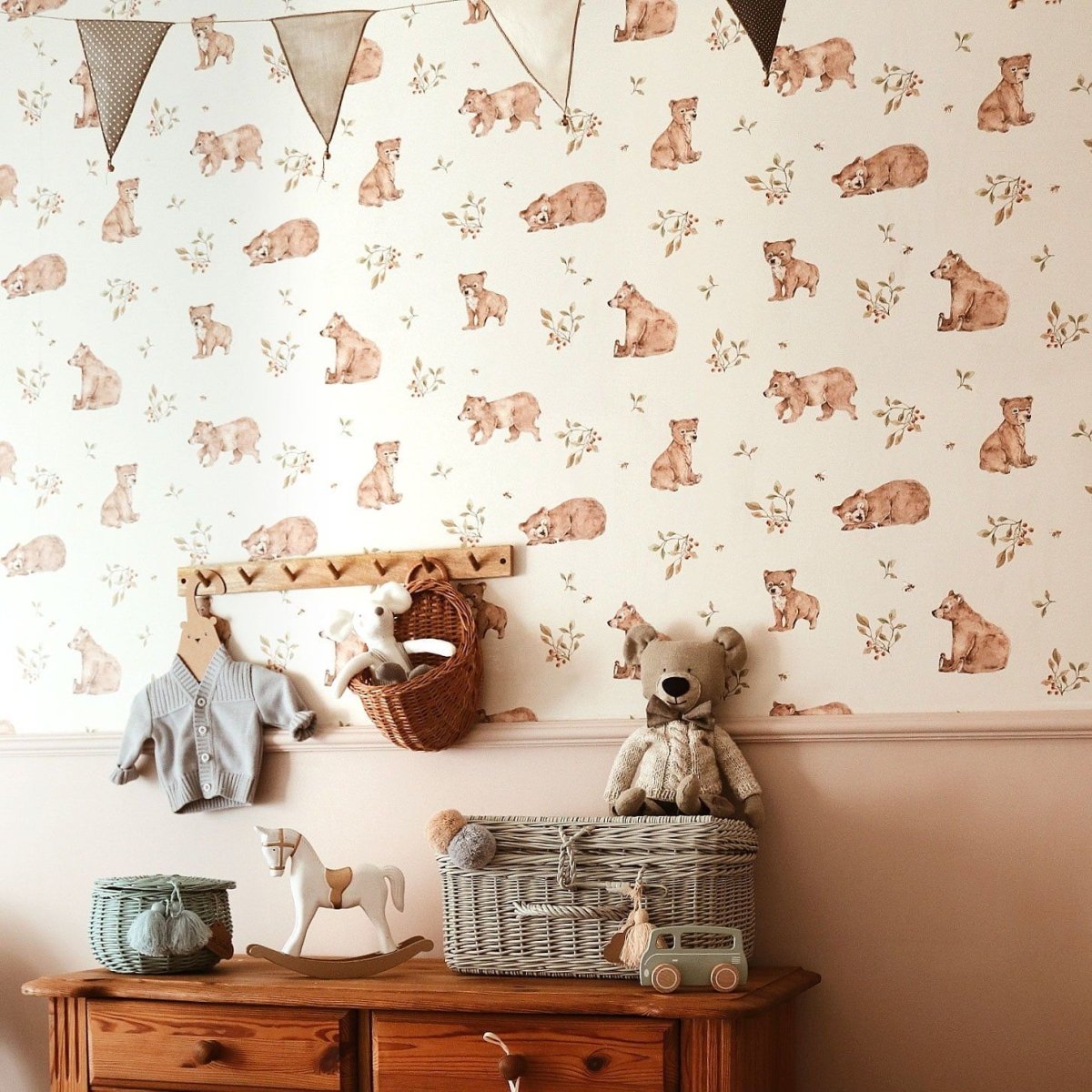 Wallpaper - Little Bears - Le Petit Marché Home Furniture