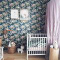 Wallpaper - Little Sleepy Animals Dark - Le Petit Marché Home Furniture