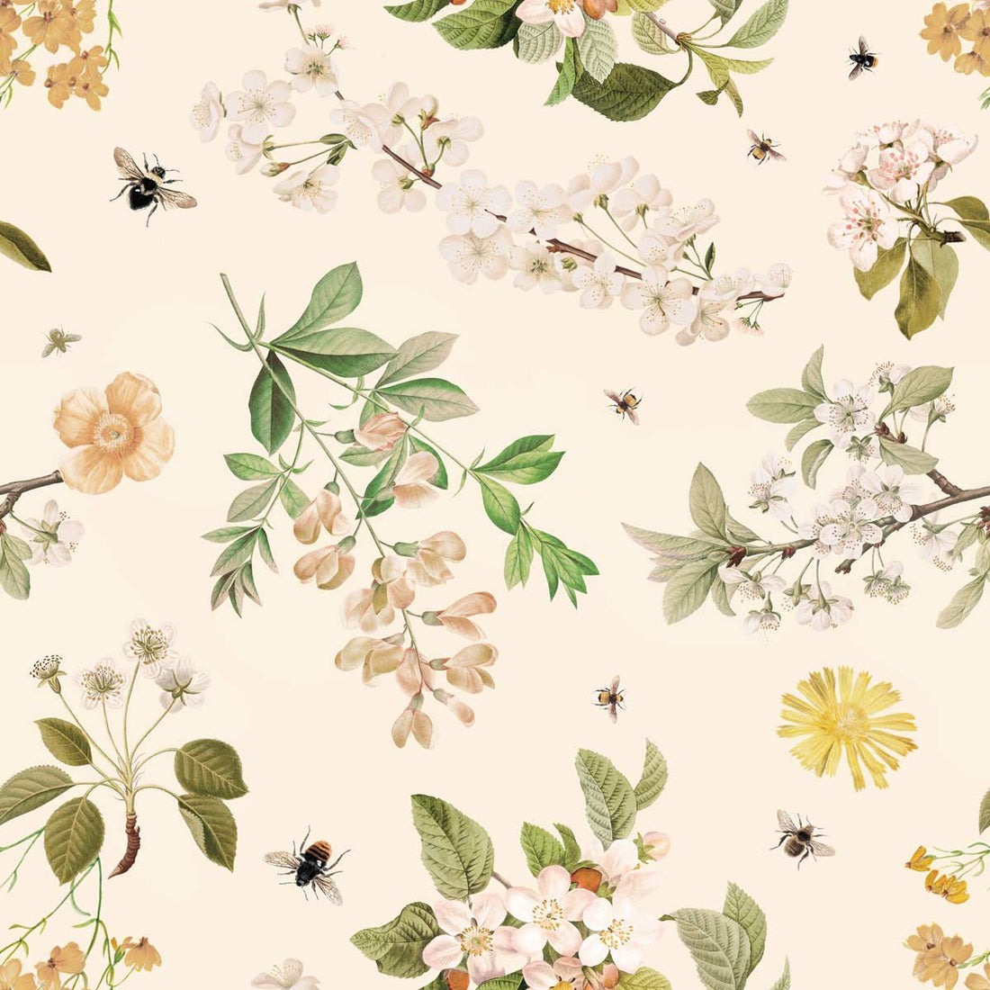 Wallpaper - Lovely Bee Orchard - Le Petit Marché Home Furniture
