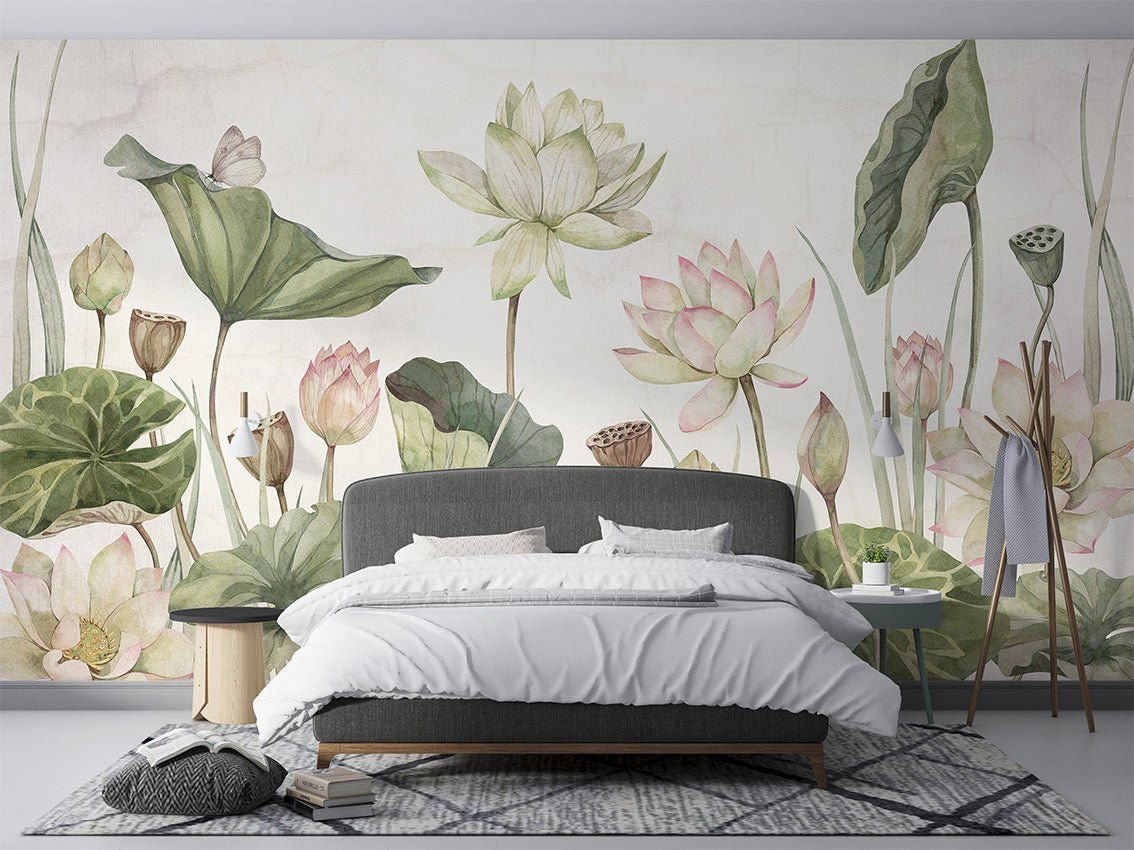 Wallpaper - Lovely Water Lillies (Pre - Orders) - LPM Home