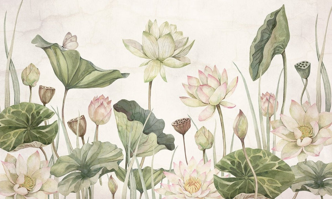 Wallpaper - Lovely Water Lillies (Pre - Orders) - LPM Home