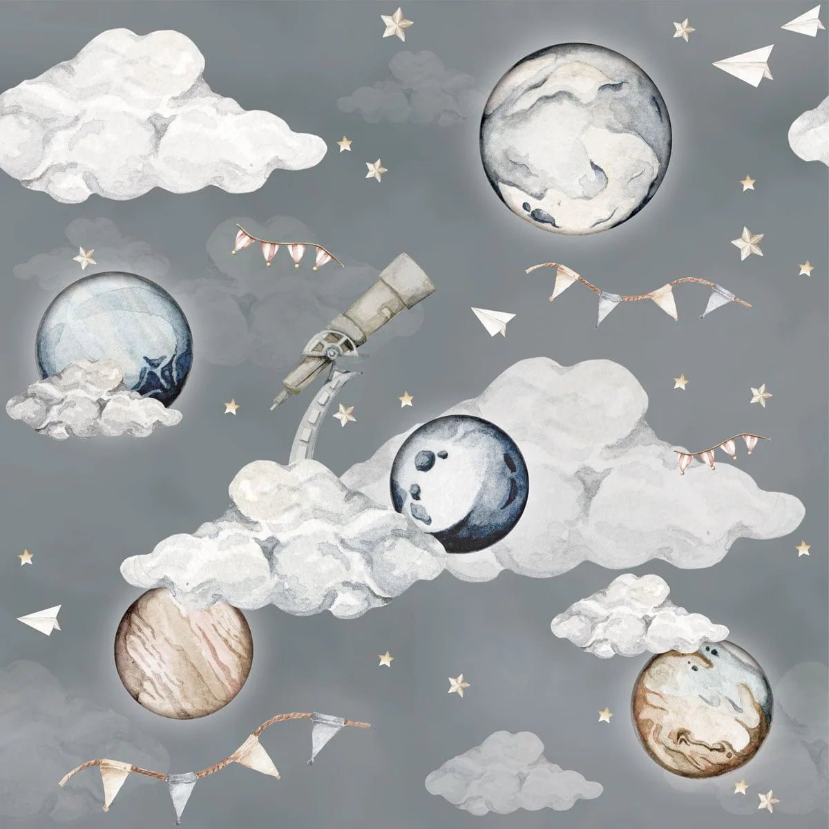 Wallpaper - Magic Planets - Le Petit Marché Home Furniture