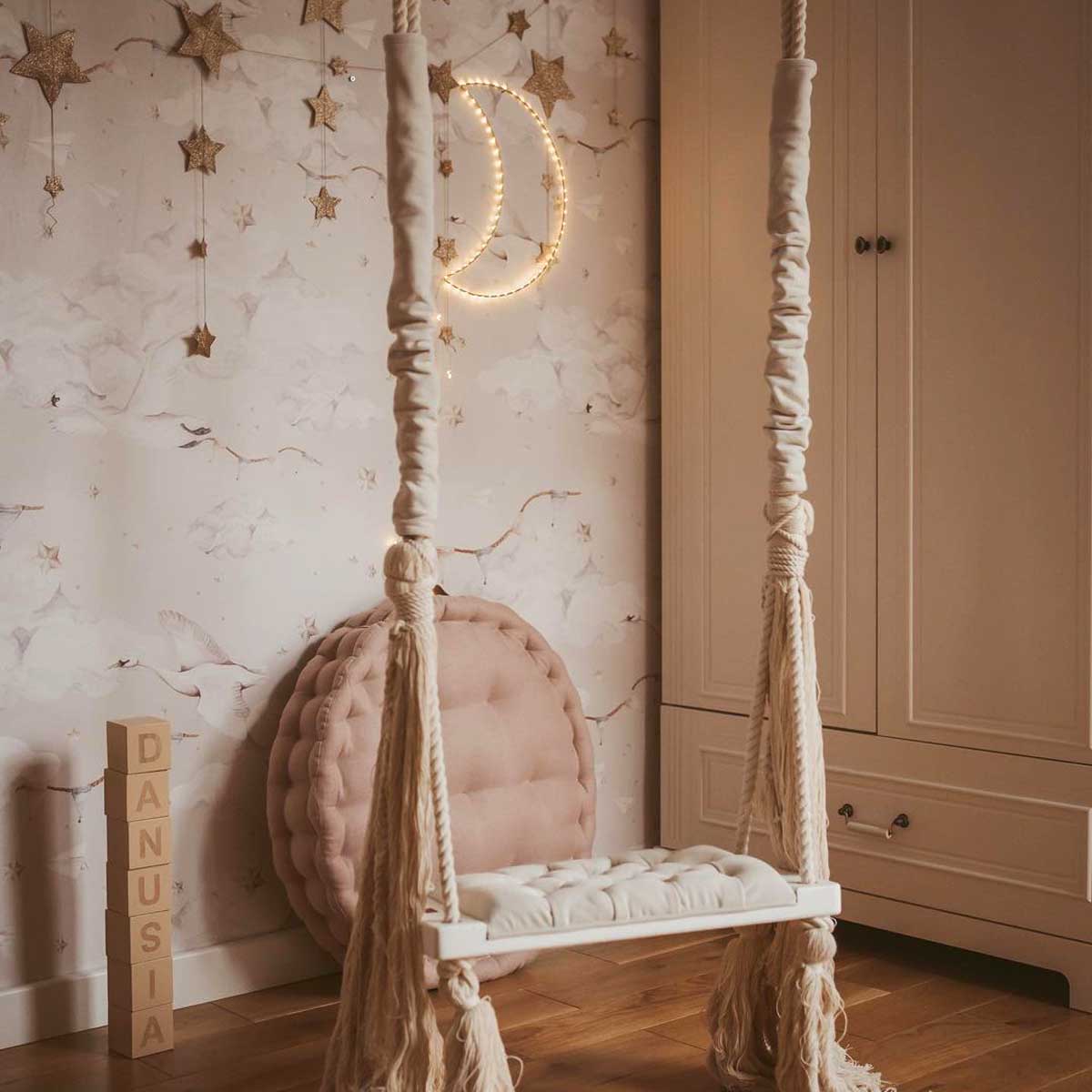Wallpaper - Magic Swans Beige - Le Petit Marché Home Furniture