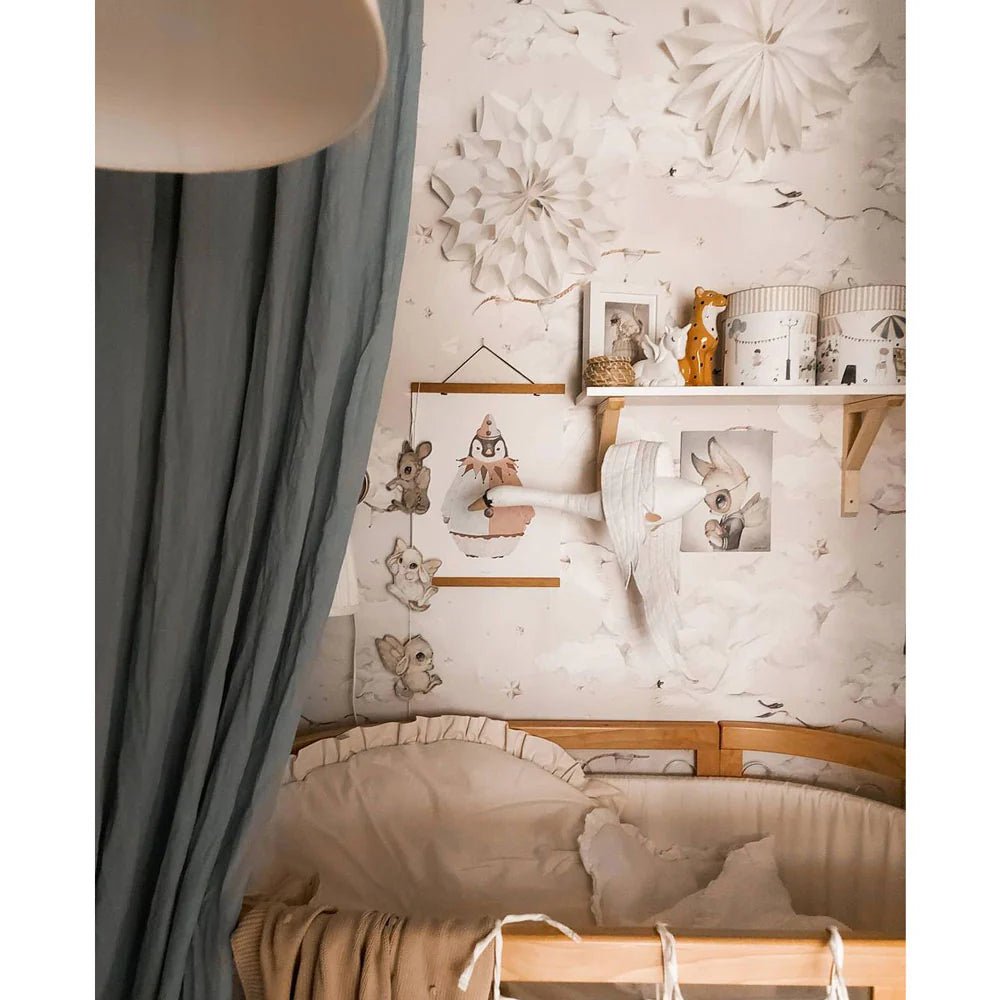 Wallpaper - Magic Swans Beige - Le Petit Marché Home Furniture