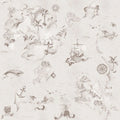 Wallpaper - Map Stories From The Sea Sepia - Le Petit Marché Home Furniture