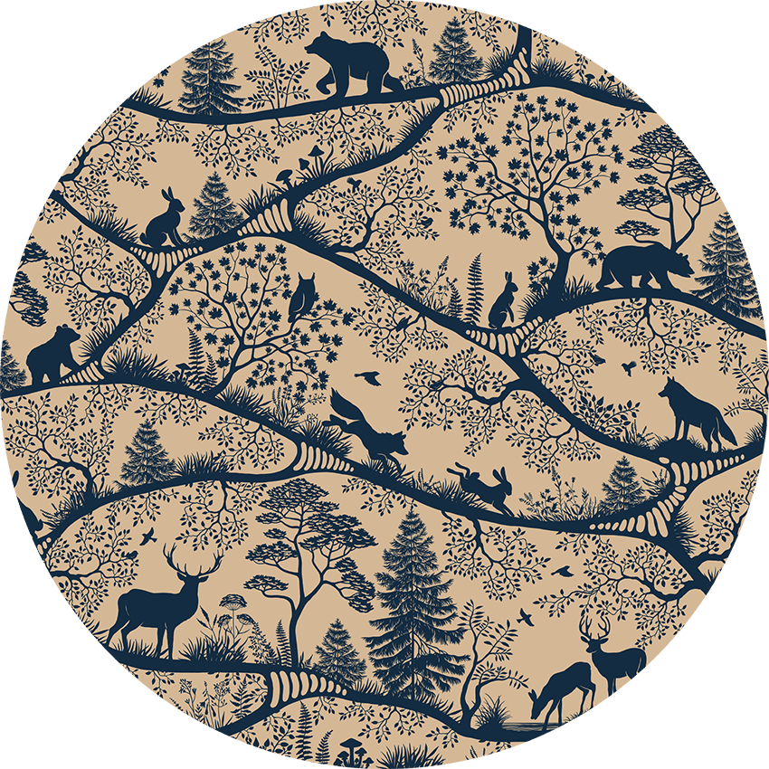 Wallpaper - Nordic Nature Beige Blue - Circle (Pre - Order) - LPM Home