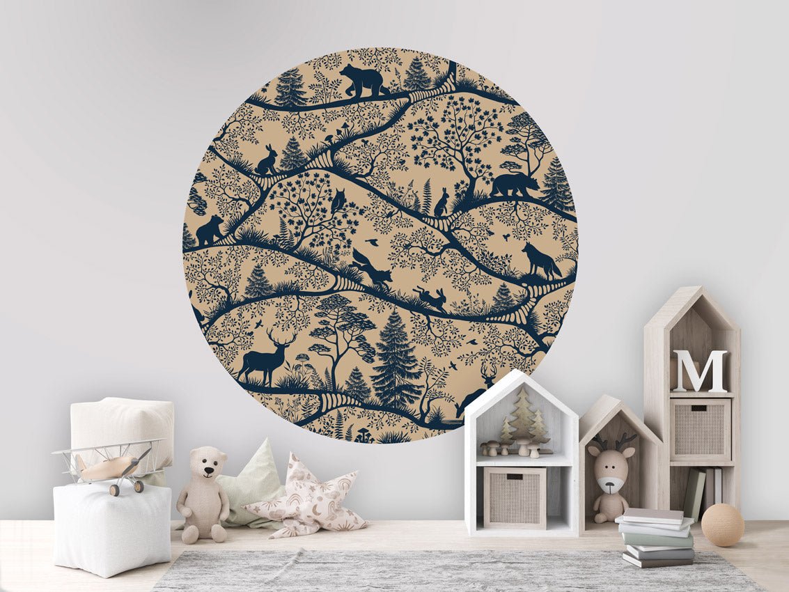 Wallpaper - Nordic Nature Beige Blue - Circle (Pre - Order) - LPM Home