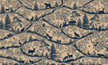Wallpaper - Nordic Nature Beige Blue (Pre - Order) - LPM Home