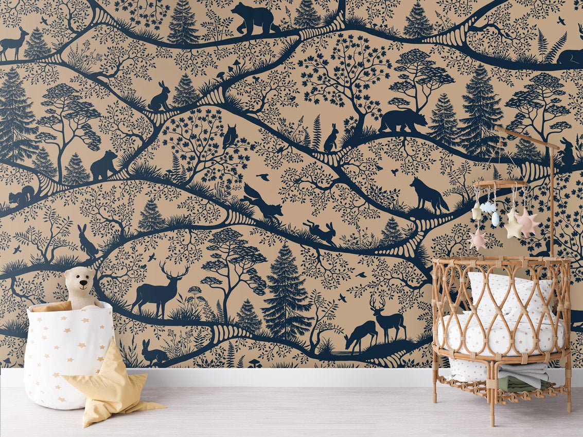 Wallpaper - Nordic Nature Beige Blue (Pre - Order) - LPM Home