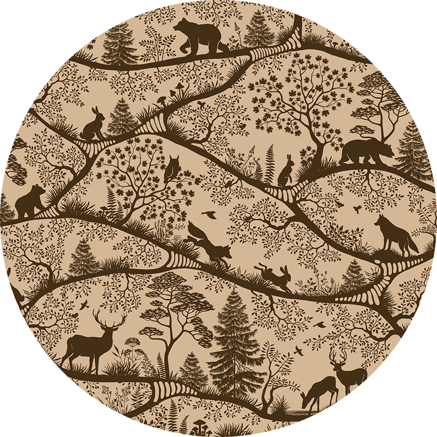Wallpaper - Nordic Nature Beige Brown - Circle (Pre - Order) - LPM Home
