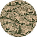 Wallpaper - Nordic Nature Beige Green - Circle (Pre - Order) - LPM Home