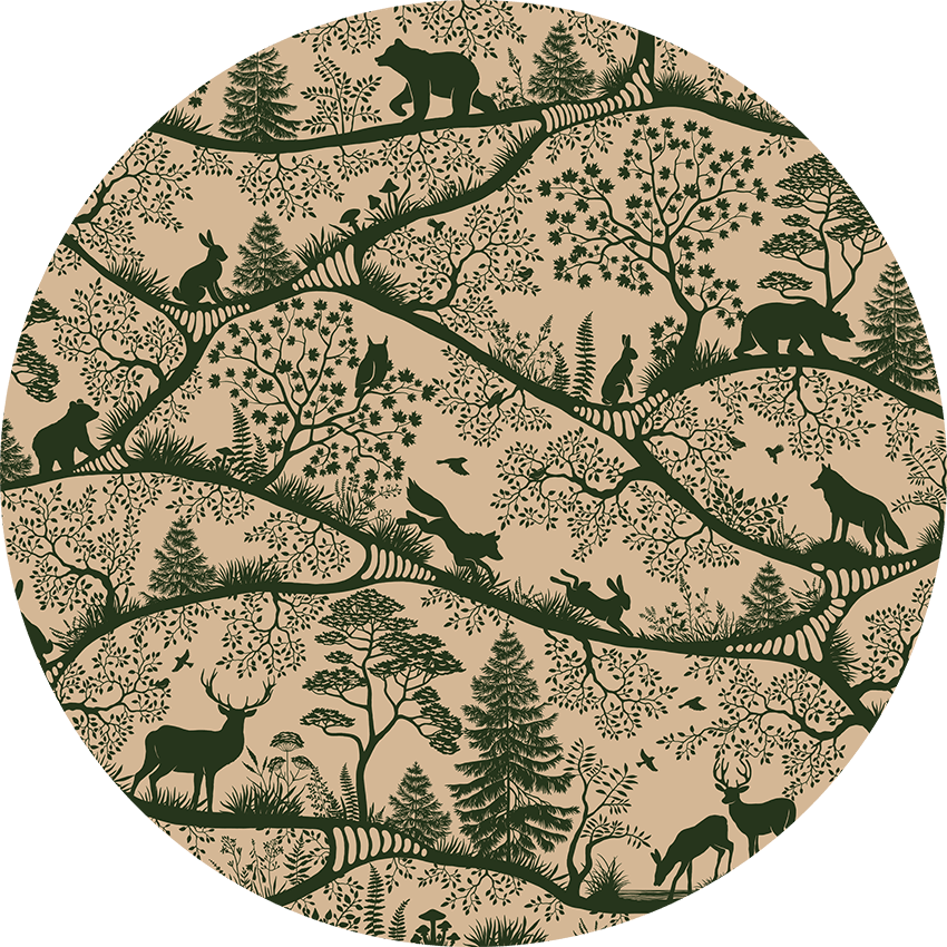 Wallpaper - Nordic Nature Beige Green - Circle (Pre - Order) - LPM Home