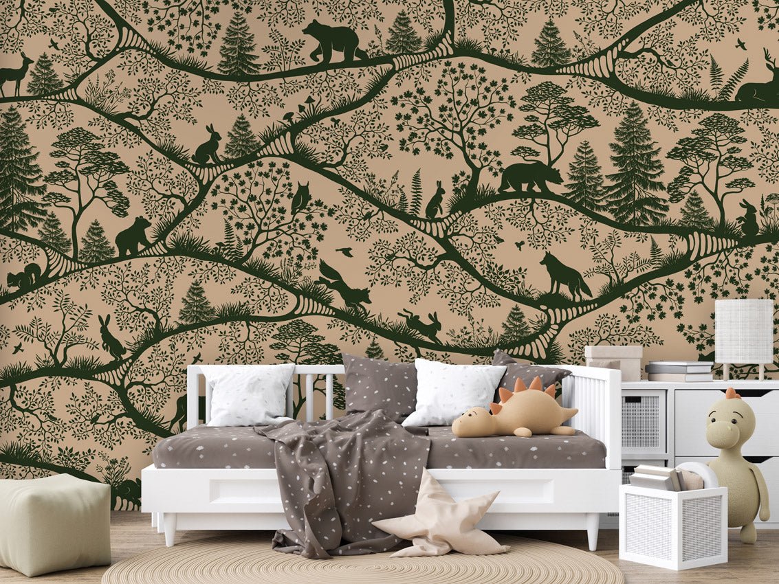 Wallpaper - Nordic Nature Beige Green (Pre - Order) - LPM Home
