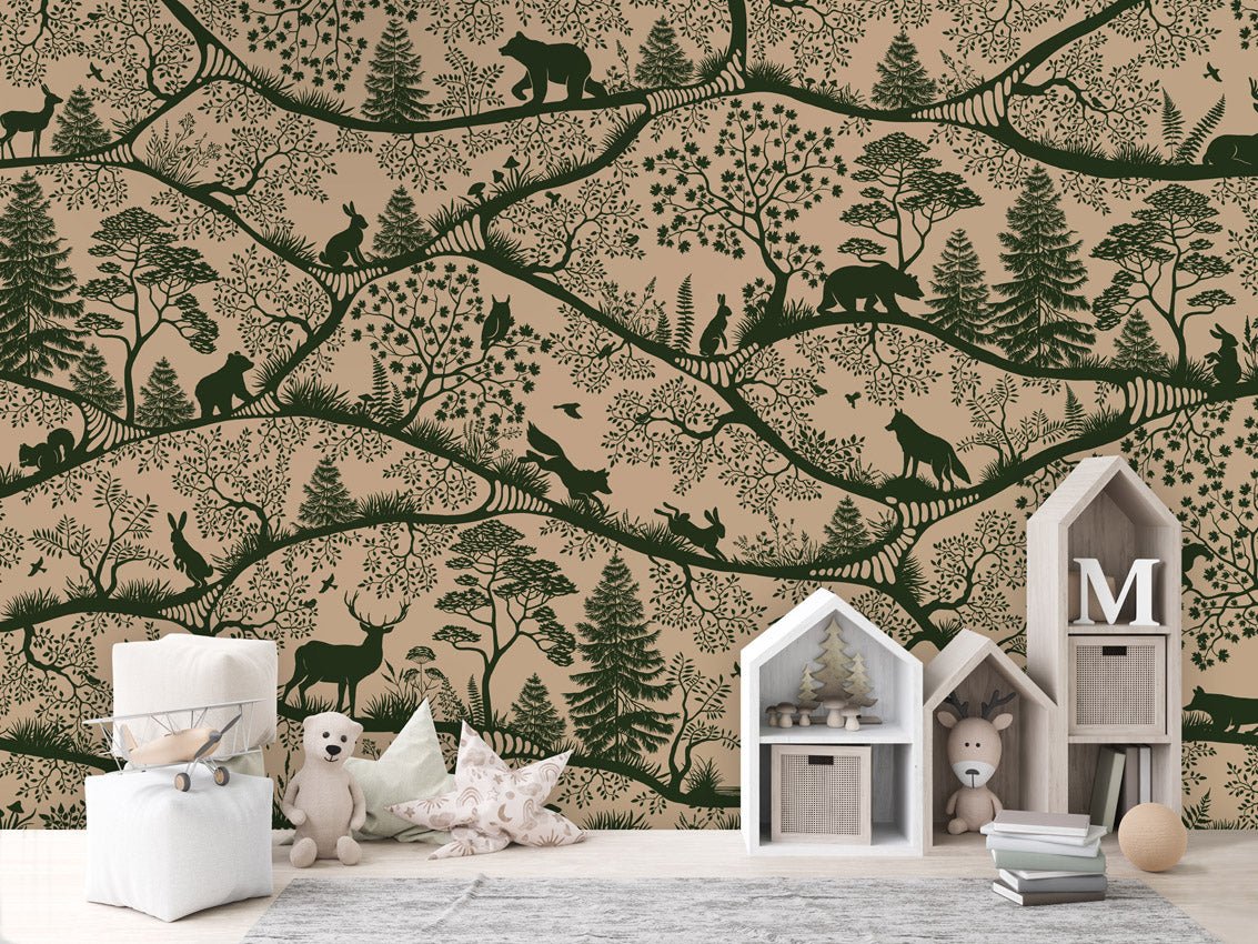 Wallpaper - Nordic Nature Beige Green (Pre - Order) - LPM Home