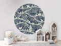 Wallpaper - Nordic Nature Blue White - Circle (Pre - Order) - LPM Home