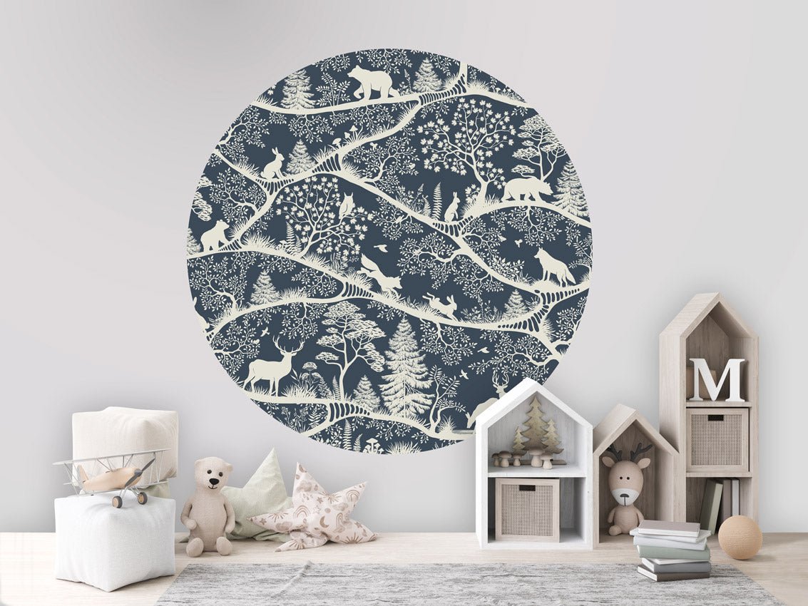 Wallpaper - Nordic Nature Blue White - Circle (Pre - Order) - LPM Home