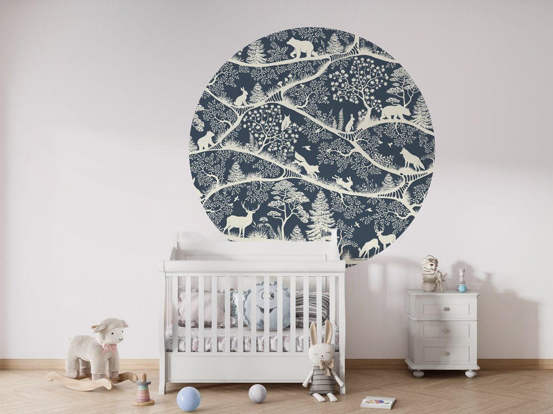 Wallpaper - Nordic Nature Blue White - Circle (Pre - Order) - LPM Home