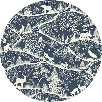 Wallpaper - Nordic Nature Blue White - Circle (Pre - Order) - LPM Home