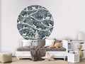 Wallpaper - Nordic Nature Blue White - Circle (Pre - Order) - LPM Home