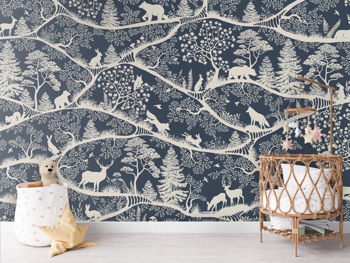 Wallpaper - Nordic Nature Blue White (Pre - Order) - LPM Home