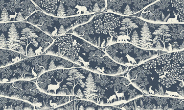 Wallpaper - Nordic Nature Blue White (Pre - Order) - LPM Home
