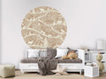 Wallpaper - Nordic Nature Brown White - Circle (Pre - Order) - LPM Home