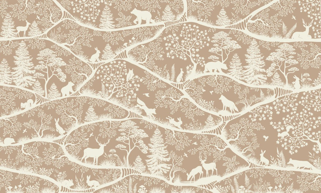 Wallpaper - Nordic Nature Brown White (Pre - Order) - LPM Home