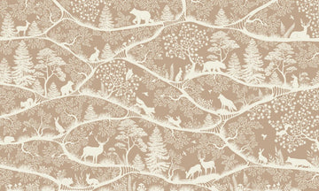 Wallpaper - Nordic Nature Brown White (Pre - Order) - LPM Home