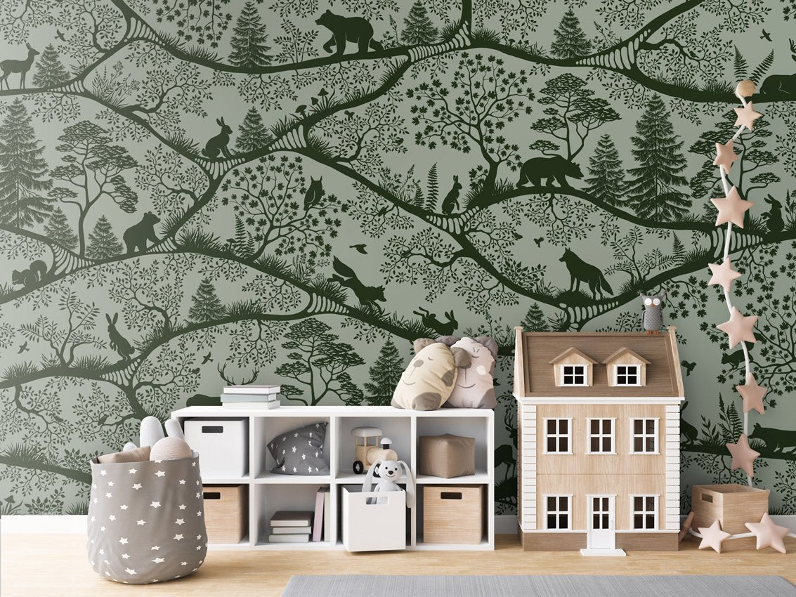 Wallpaper - Nordic Nature Green Green (Pre - Order) - LPM Home