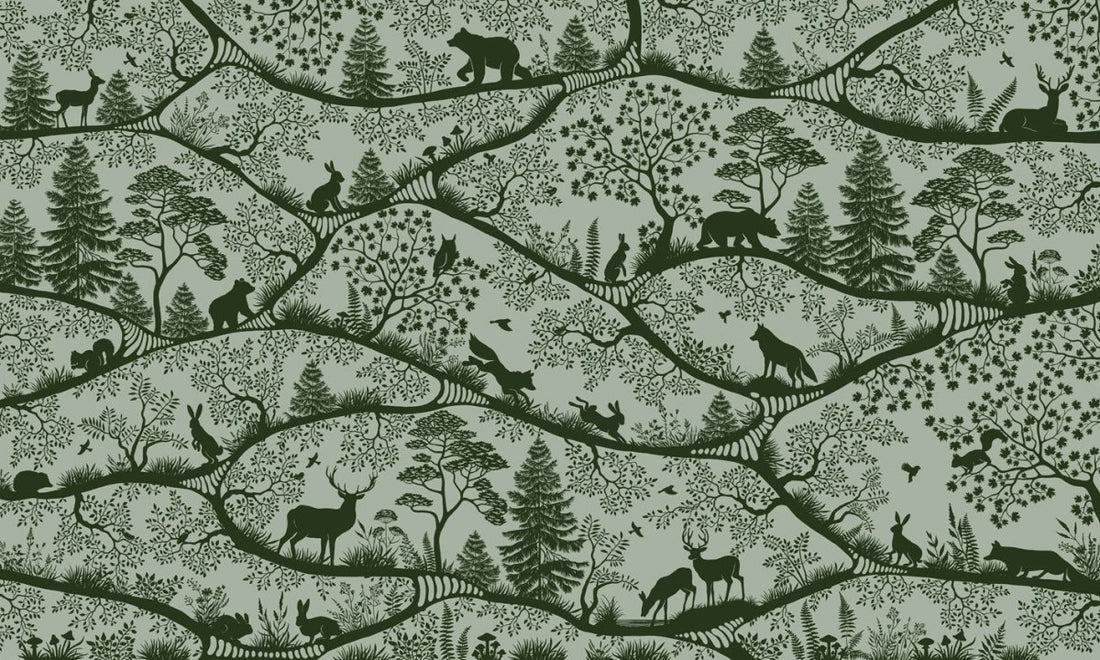 Wallpaper - Nordic Nature Green Green (Pre - Order) - LPM Home