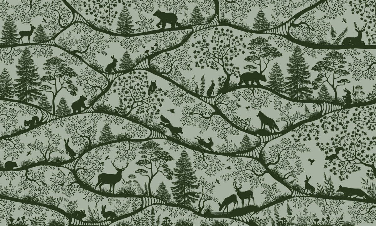 Wallpaper - Nordic Nature Green Green (Pre - Order) - LPM Home