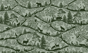 Wallpaper - Nordic Nature Green Green (Pre - Order) - LPM Home