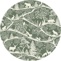 Wallpaper - Nordic Nature Green White - Circle (Pre - Order) - LPM Home