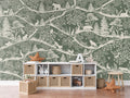 Wallpaper - Nordic Nature Green White (Pre - Order) - LPM Home