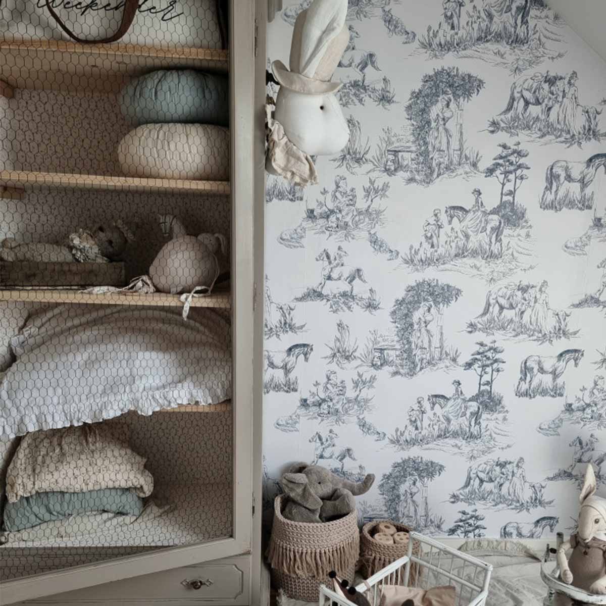 Wallpaper - Old English Sketches - Le Petit Marché Home Furniture