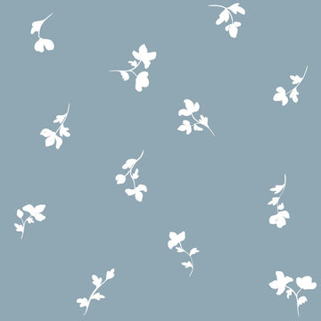 Wallpaper - Paris Flowers Blue - Le Petit Marché Home Furniture