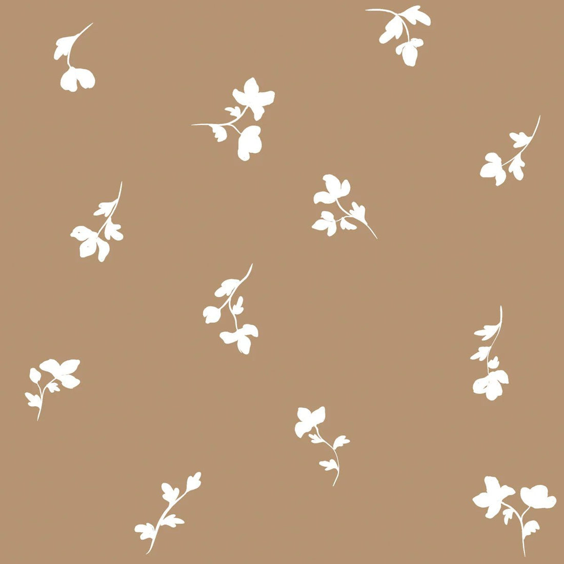 Wallpaper - Paris Flowers Brown - Le Petit Marché Home Furniture