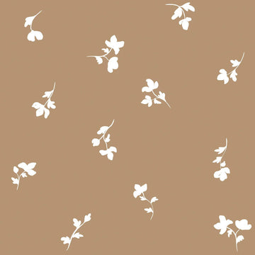 Wallpaper - Paris Flowers Brown - Le Petit Marché Home Furniture