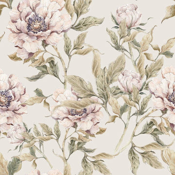 Wallpaper - Peonies Beige - Le Petit Marché Home Furniture