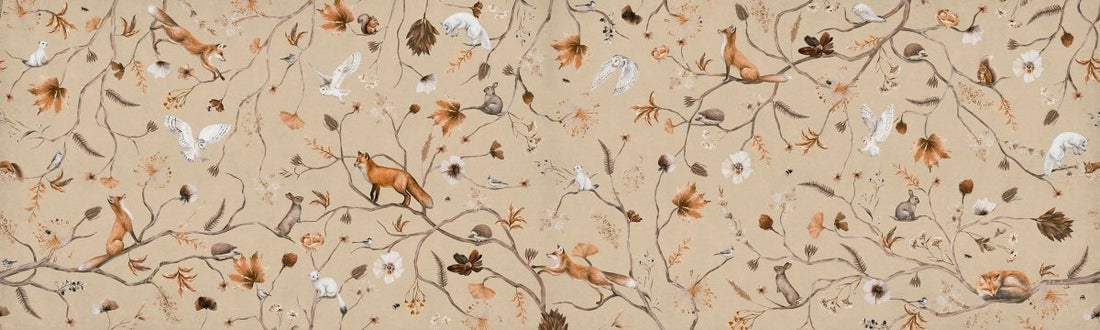 Wallpaper - Playful Forest - Beige - Panorama (Pre - Order) - LPM Home
