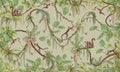 Wallpaper - Playful Monkeys - Green (Pre - Order) - LPM Home