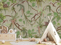 Wallpaper - Playful Monkeys - Green (Pre - Order) - LPM Home