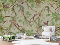 Wallpaper - Playful Monkeys - Green (Pre - Order) - LPM Home