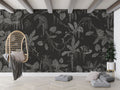 Wallpaper - Playful Monkeys - Monochrome - Black (Pre - Order) - LPM Home