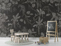 Wallpaper - Playful Monkeys - Monochrome - Black (Pre - Order) - LPM Home