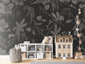 Wallpaper - Playful Monkeys - Monochrome - Black (Pre - Order) - LPM Home