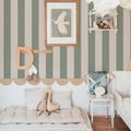 Wallpaper - Portofino Stripes Green - Le Petit Marché Home Furniture