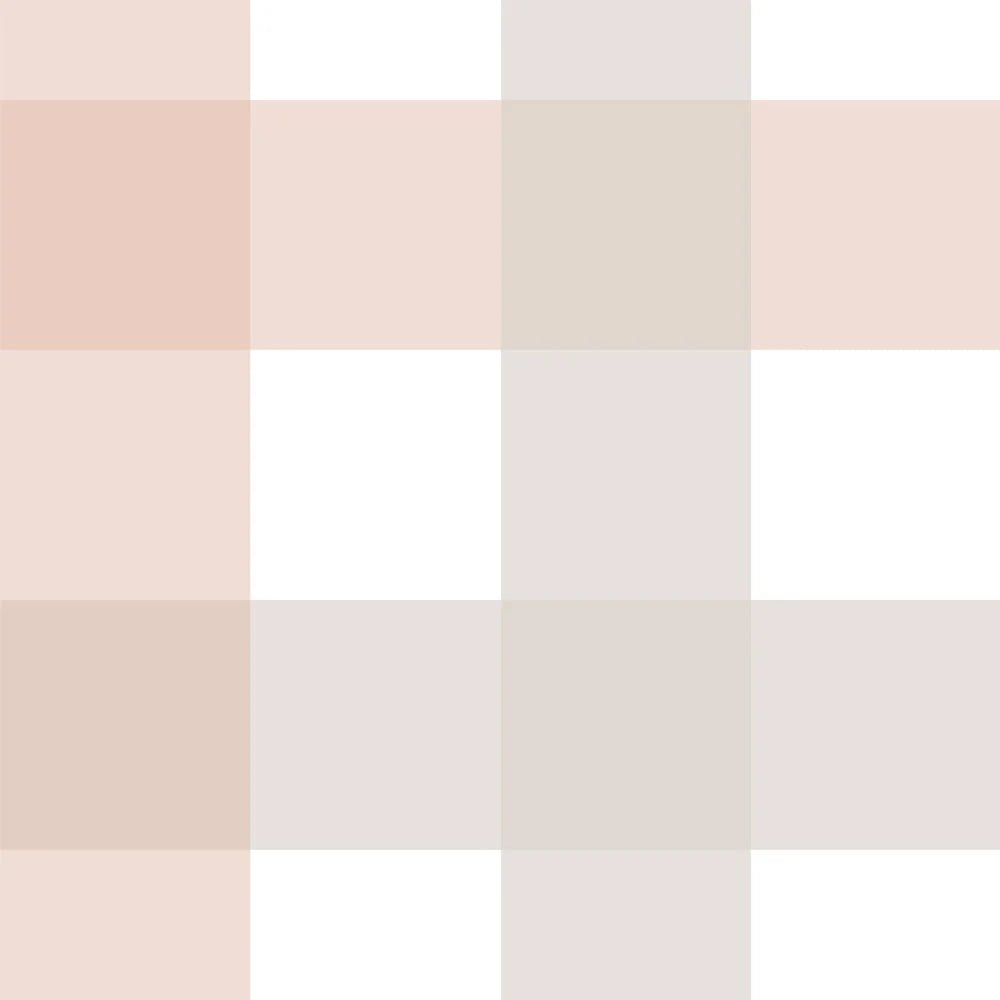 Wallpaper - Provence Check Beige Pink Big - Le Petit Marché Home Furniture